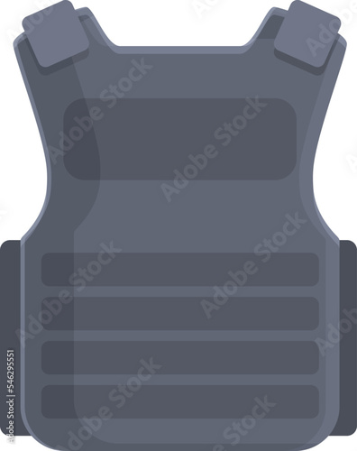 Fotografija Textile vest icon cartoon vector. Bullet proof. Army armor
