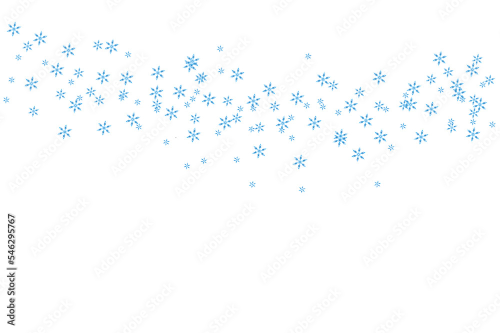 Snowflakes on a transparent background. Winter theme. Vector illustration