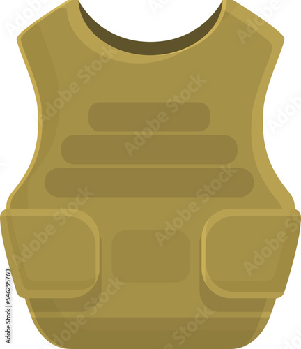 Security vest icon cartoon vector. Armor kevlar. Assault proof
