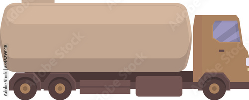 Tank icon cartoon vector. Tanker truck. Gasoline cistern
