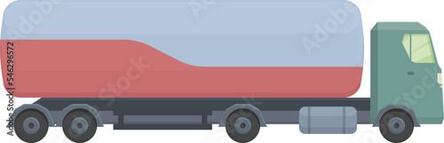 Delivery tanker icon cartoon vector. Gasoline truck. Fuel petrol