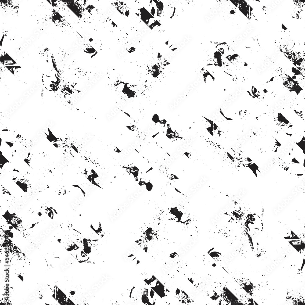 Vector Seamless Pattern . Texture with Grunge Elements . Vector Seamless Pattern . Texture with Grunge Elements .