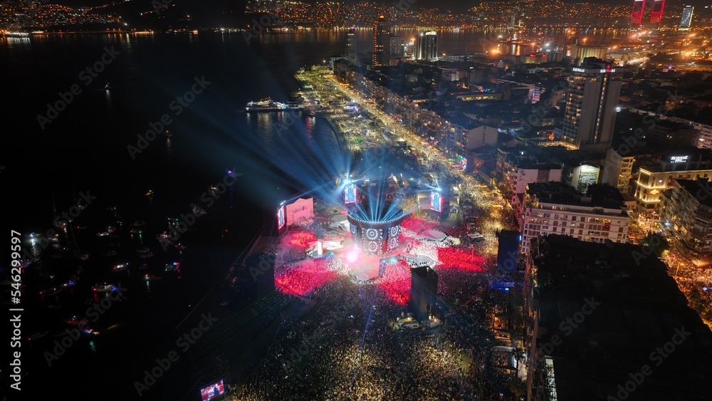 Drone footage of turkey's biggest concert, which took place in the