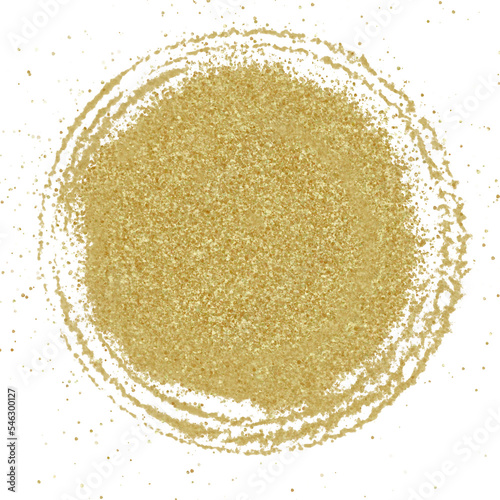 Round abstract gold splatter background
