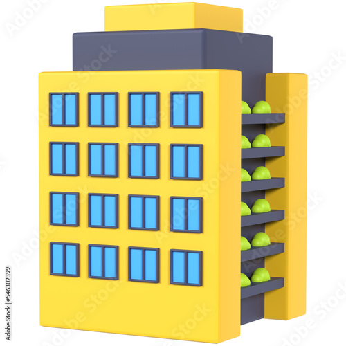 Building 3D icon