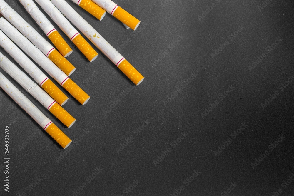 Background with cigarettes and copy space Background with cigarettes and copy space