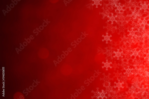 Red Christmas background with snowflakes
