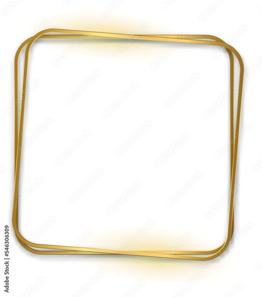 gold frame on transparent background Stock Vector | Adobe Stock