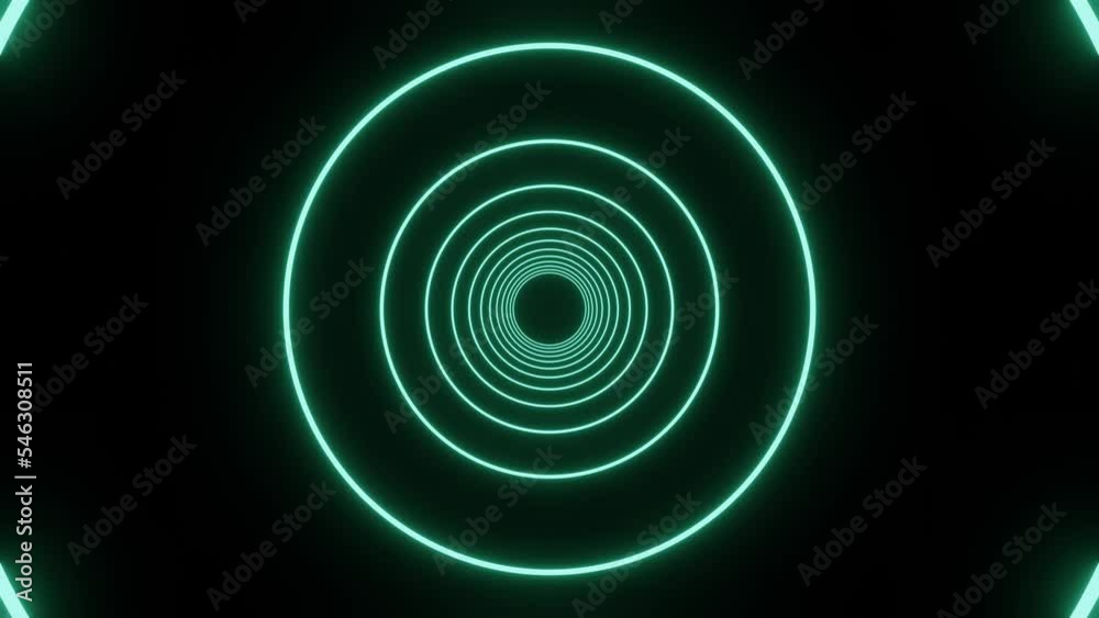 looped 3d animation, neon tunnel with circle frames. Abstract cycled background. looped 3d animation, neon tunnel with circle frames. Abstract cycled background.