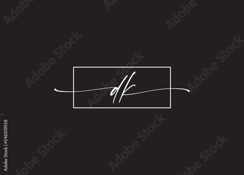 Alphabet letters monogram icon DK logo design