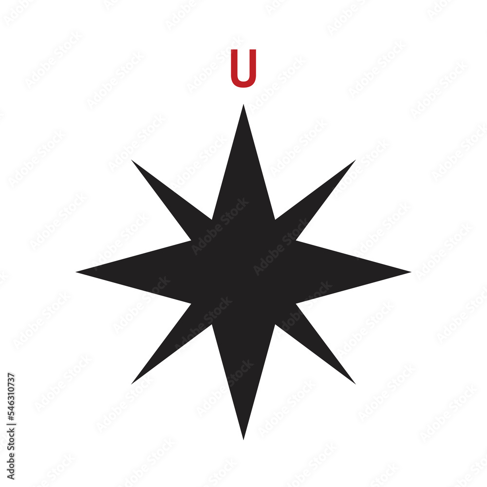 Fototapeta premium vector illustration of a compass icon equipped with 8 points of the compass.