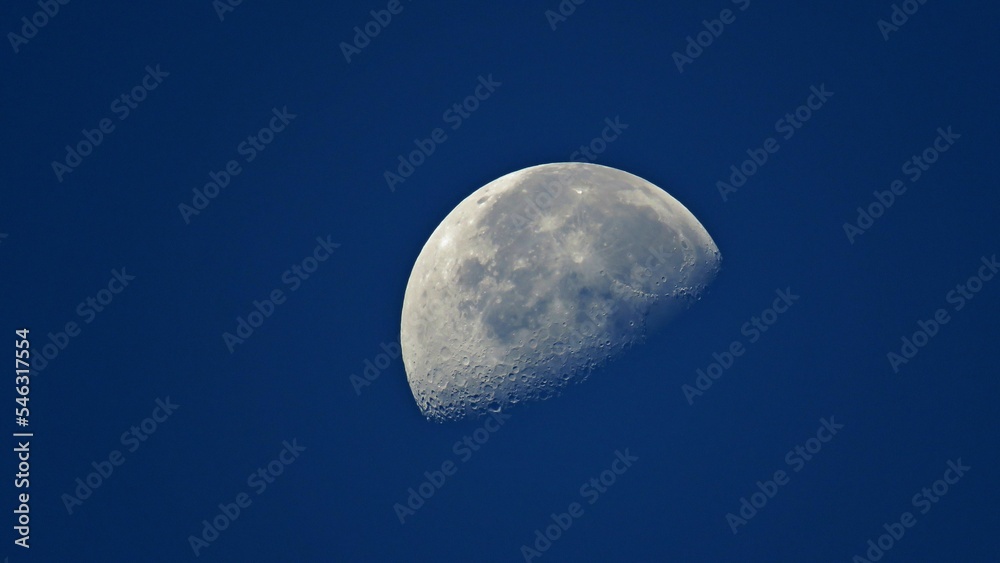 Scenic view of the moon in the night sky Scenic view of the moon in the night sky