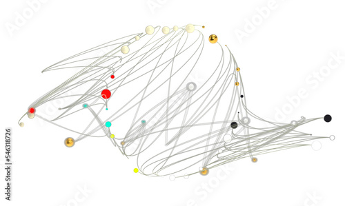 The structure of the network connection of points and lines. Data technology. photo