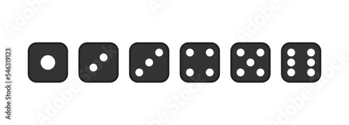 dice simple icon for game and lottery