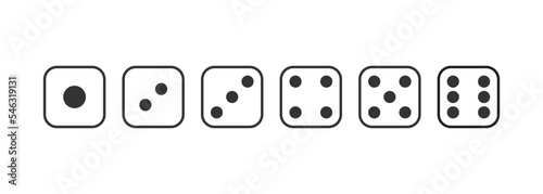 dice simple icon for game and lottery