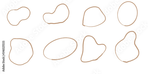 Wallpaper Mural Set of blobs watercolor, isolated Torontodigital.ca