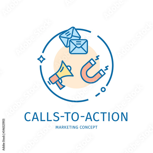 Marketing Thin Line Icon Concept. Vector