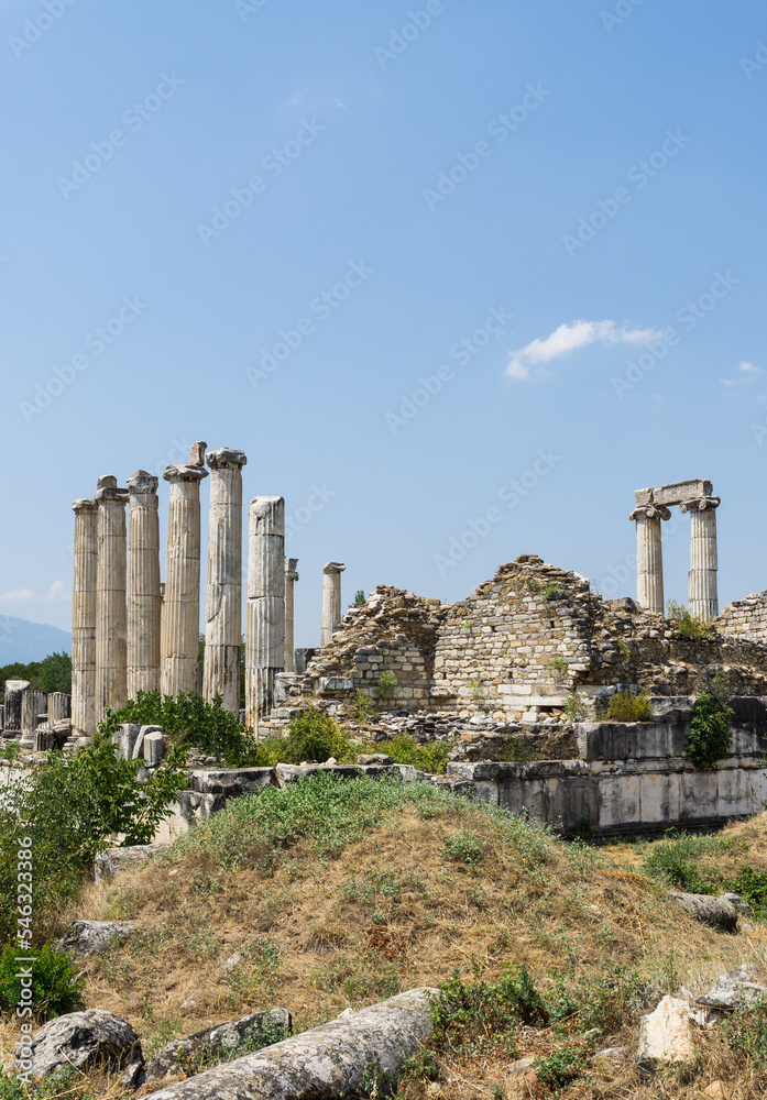 Remains of ancient ruins in Aphrodisia, Turkey