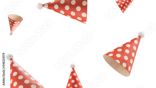 Colorful birthday cap isolated on white