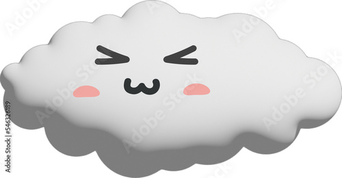 3d cute cloud 