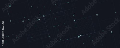 Quantum processing. Deep learning artificial intelligence. Future new technology  for business or science presentation
