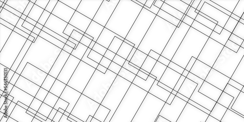 Abstract lines in black and white tone of many squares and rectangle shapes on white background. Metal grid isolated on the white background. nervures de feuilles mortes, fond rectangle and geometric