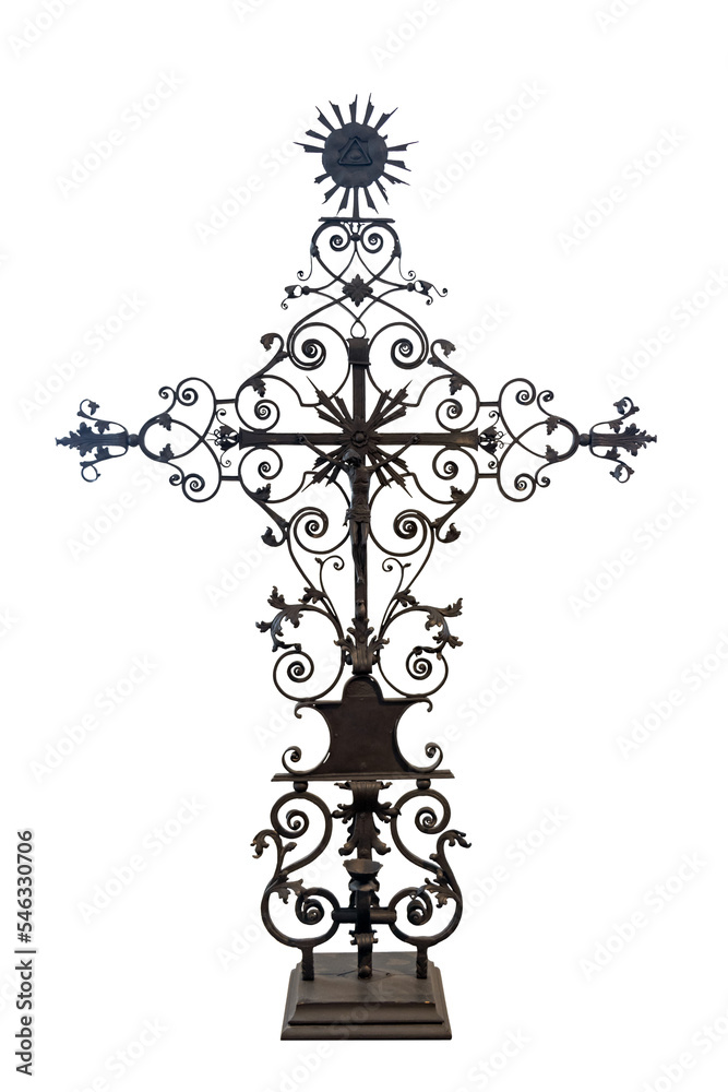 Tomb cross from a steel, wrought and cut, 18th century