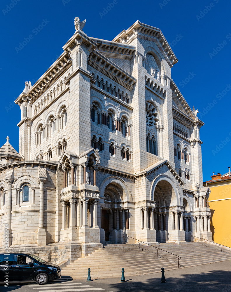 Cathedral of Our Lady of Immaculate Conception known as Saint Nicholas Cathedral in Monaco Ville royal old town district of Monaco