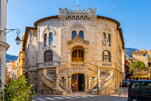 Palace of Justice, Palais de Justice, Department of Justice historic headquarter in Monaco Ville royal old town district of Monaco photo