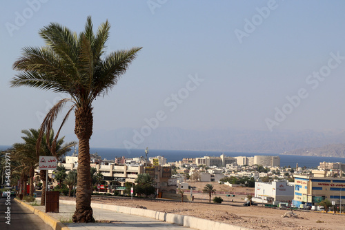 Jordan - Aqaba city buildings and the red sea © Omar