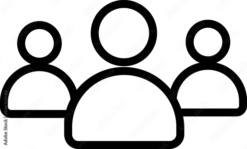 Business teamwork, people group line icon Business teamwork, people group line icon