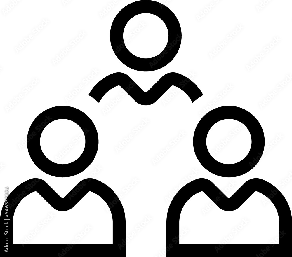 Business teamwork, people group line icon Business teamwork, people group line icon