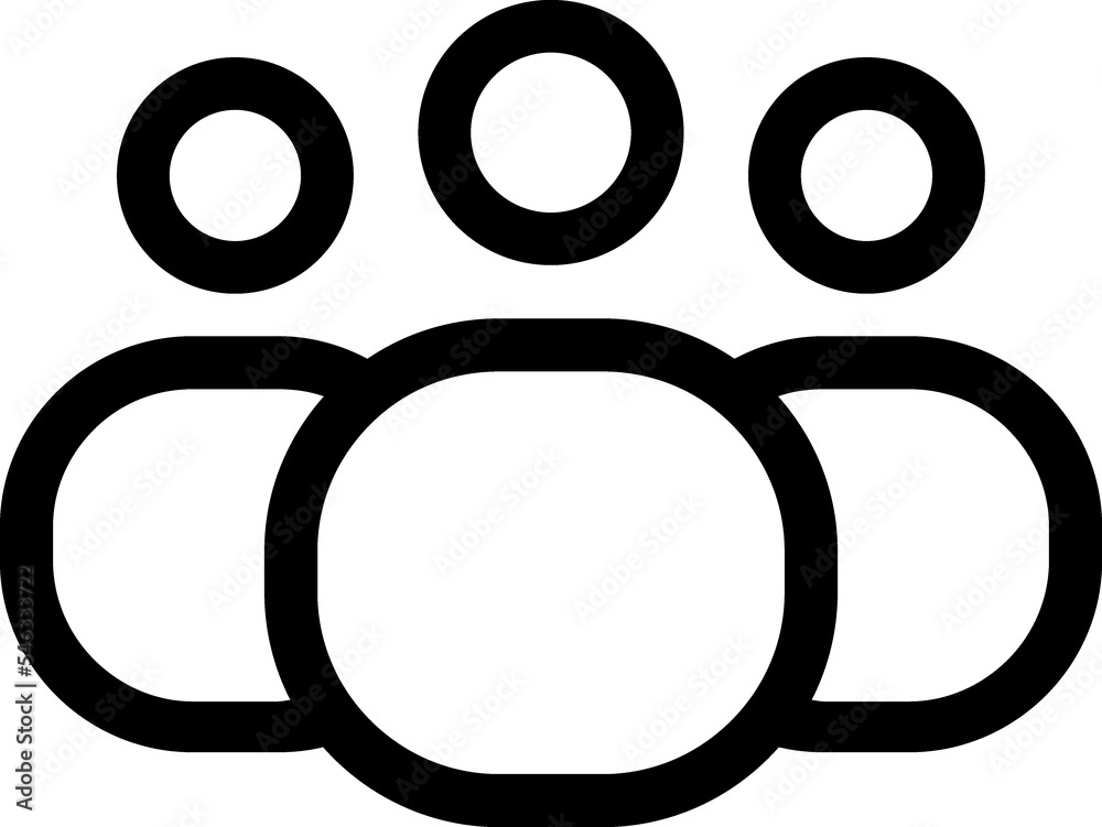 Business teamwork, people group line icon Business teamwork, people group line icon