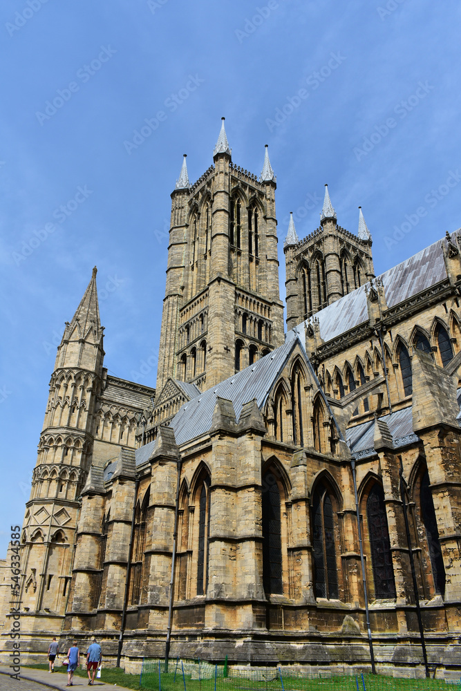 LANDSCAPE OF central tower of Lincoln cathedral ,UK