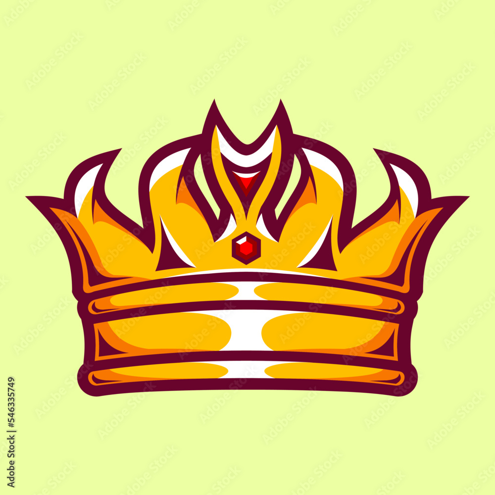 Vector gold 7 crown design illustration Vector gold 7 crown design illustration