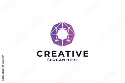 Wallpaper Mural Creative letter O logo design combination with abstract concept. Torontodigital.ca