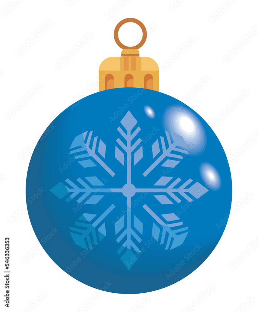 Fototapeta premium blue christmas ball decoration