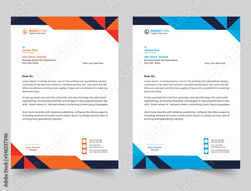 Professional business letterhead template design