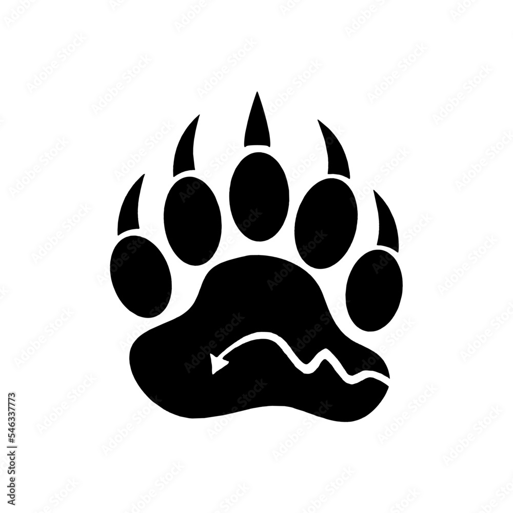 native bear's tracks. vector illustration native bear's tracks. vector illustration