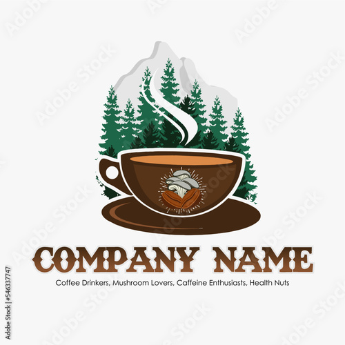 vector of oyster mushroom logo symbol illustration design