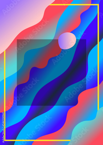 Abstract gradient textured waves background