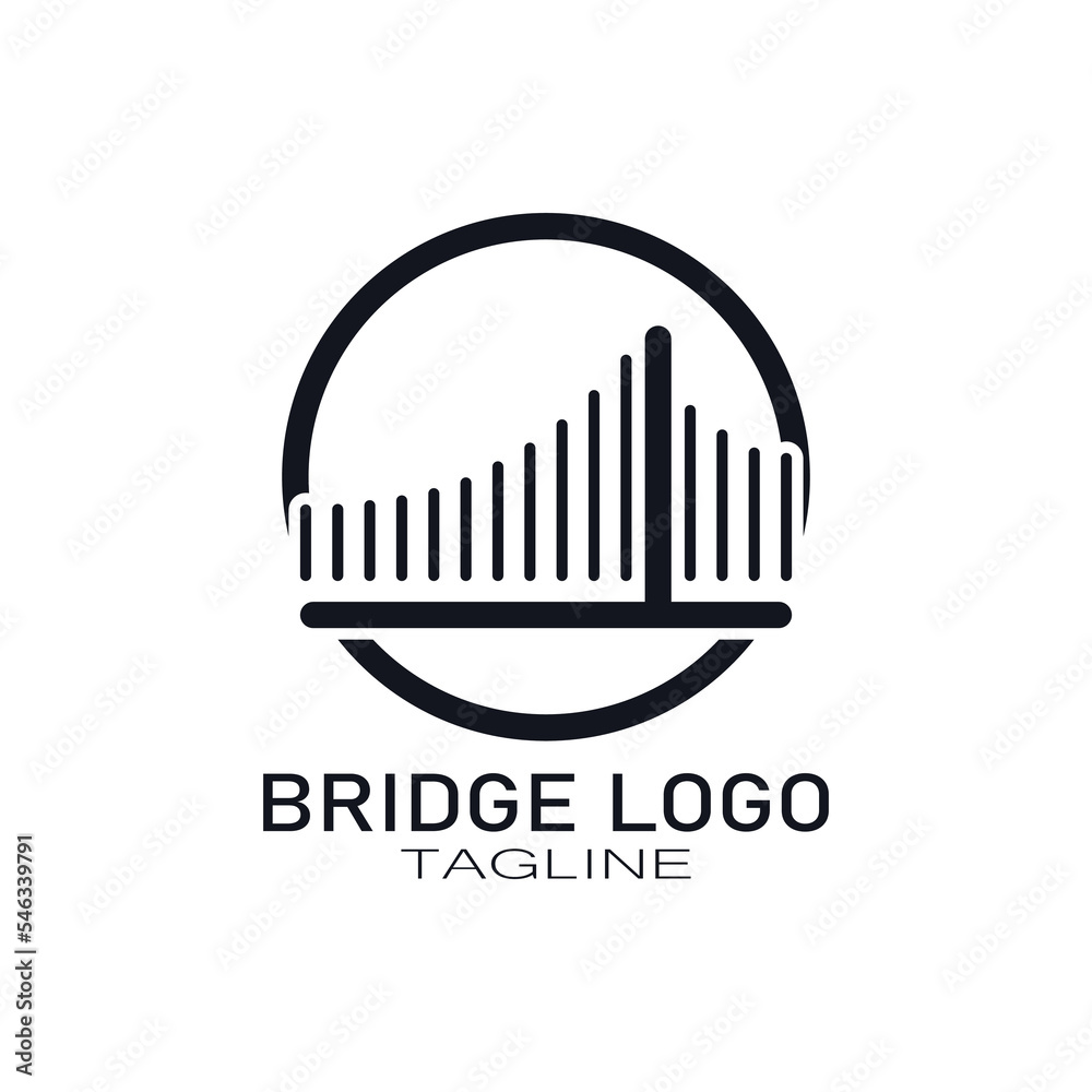 simple minimalist Bridge logo vector icon illustration design template simple minimalist Bridge logo vector icon illustration design template