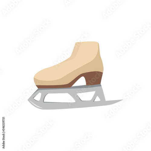 Winter skates. Vector cartoon illustration.