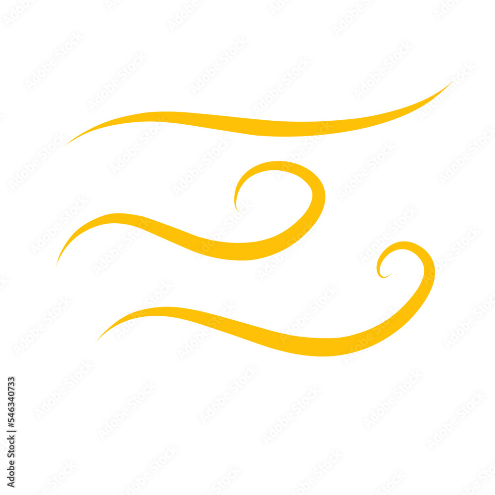 Doodle Wind Gold Illustration Hand Drawn Style Doodle Wind Gold Illustration Hand Drawn Style