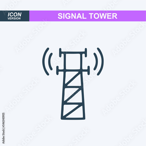 signal tower icon vector sign symbol