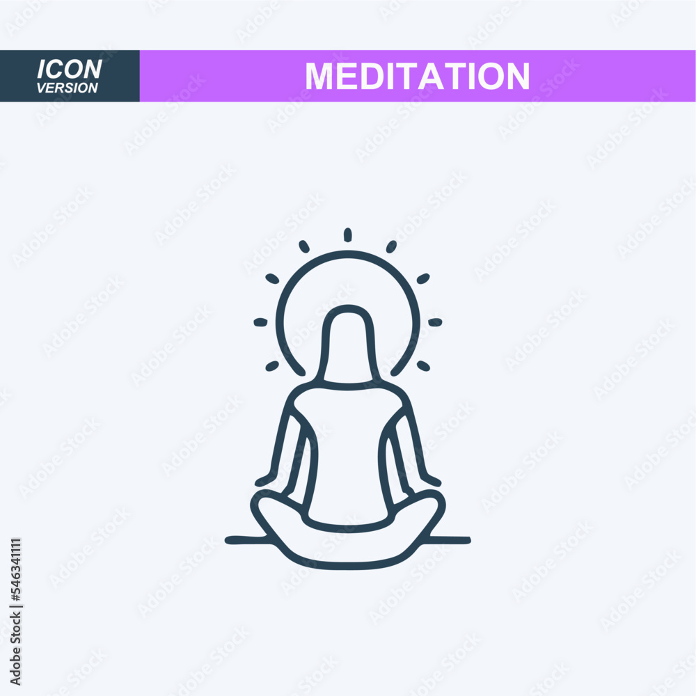 meditation icon vector sign symbol meditation icon vector sign symbol