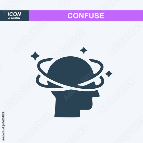 confuse icon vector sign symbol