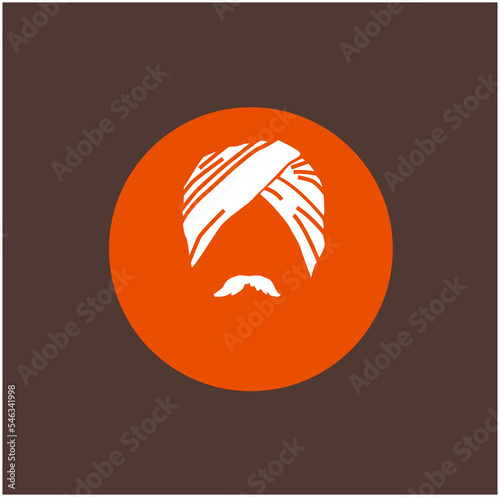 Lala Lajpat Rai (freedom fighter) face graphic illustration icon. photo