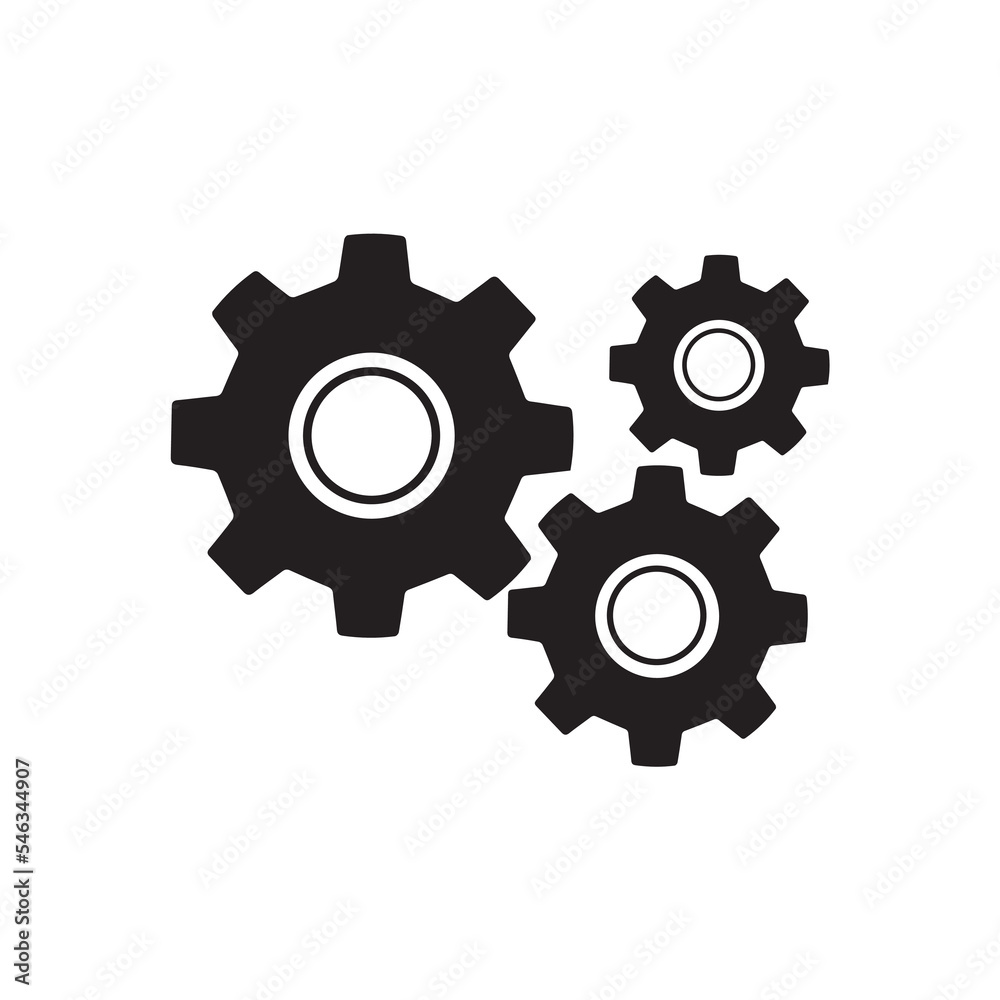 gear icon vector, flat design best vector icon