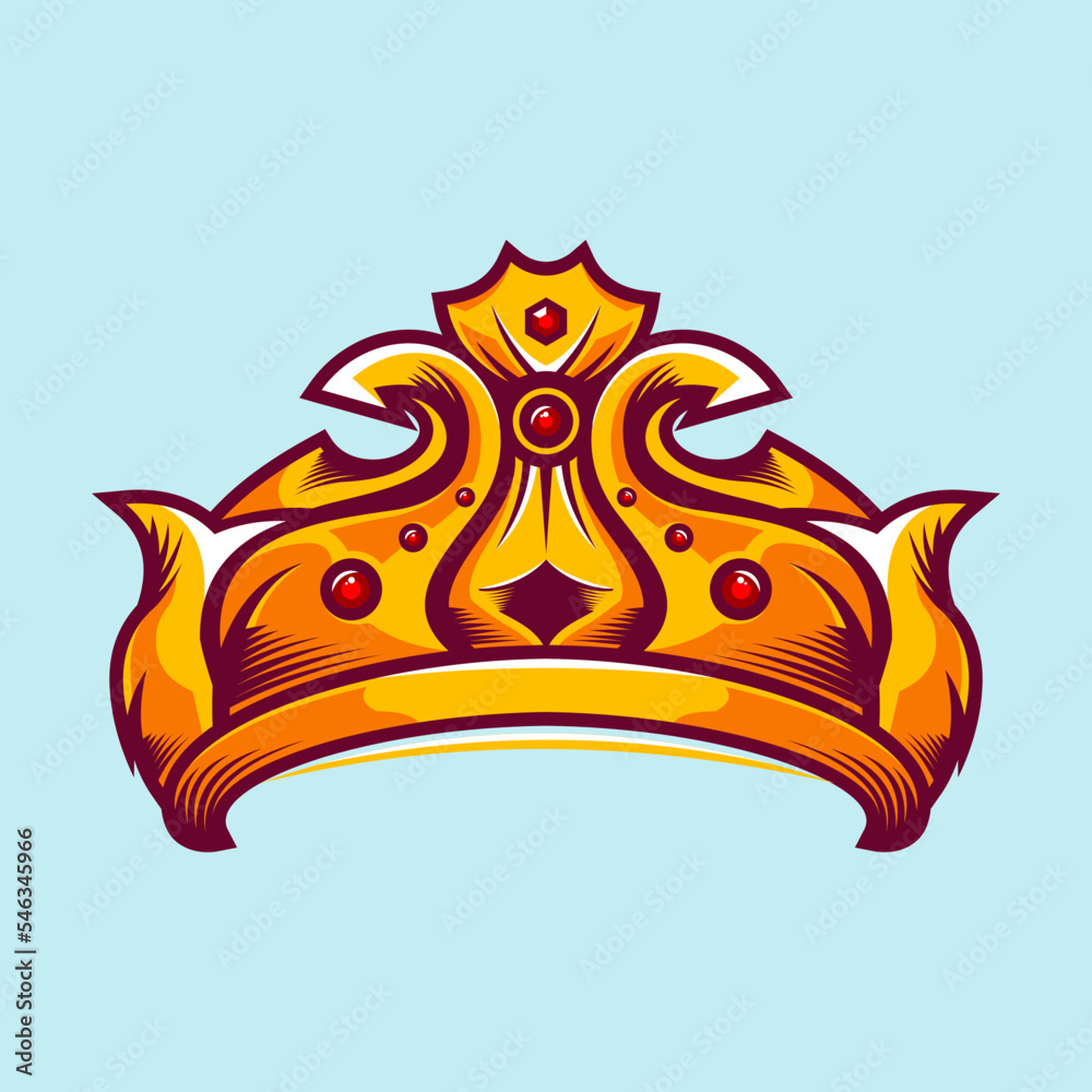 Gold 15 crown vector design illustration